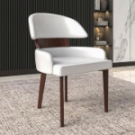 Picture of Dining Chairs with Curved Open Back in Rubberwood