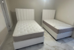 Picture of White Leather platform bed