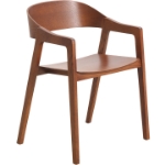 Picture of Dining Chairs in Sturdy Oak Wood with Open Back Design and Armrests