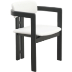 Picture of Dining Chair with Upholstered Leather and Rubberwood Legs