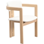 Picture of Dining Chair with Upholstered Leather and Rubberwood Legs