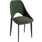 Picture of Dining Chair with a Curved Open Back Design in Black Iron