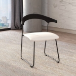 Picture of Dining Chair with a Beech Wood Curved Back and Iron Legs