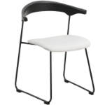 Picture of Dining Chair with a Beech Wood Curved Back and Iron Legs