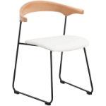 Picture of Dining Chair with a Beech Wood Curved Back and Iron Legs