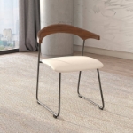 Picture of Dining Chair with a Beech Wood Curved Back and Iron Legs