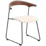 Picture of Dining Chair with a Beech Wood Curved Back and Iron Legs