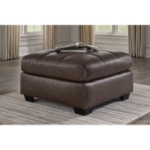 Picture of Leather Oversized Accent Ottoman