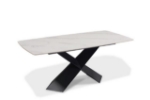 Picture of 71" White Top with Black/Brown Legs Dining Table