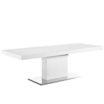 Picture of 71-94" Extendable Wood Glossy White Dining Table