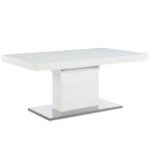 Picture of 71-94" Extendable Wood Glossy White Dining Table