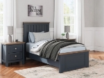 Picture of 39" Twin Bed, Dresser and Mirror, 4 Drawer Chest And Two Drawer NightStand