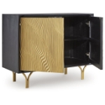 Picture of Black Gold Accent Cabinet