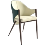 Picture of Leather Dining Chair with Iron Legs