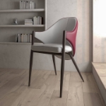 Picture of Leather Dining Chair with Iron Legs