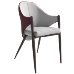 Picture of Leather Dining Chair with Iron Legs