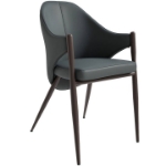 Picture of Leather Dining Chair with Iron Legs