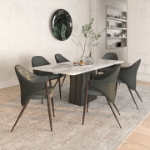 Picture of Leather Dining Chair with Iron Legs