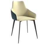 Picture of Dining Chair Ergonomic Design with Upholstered Seating and Sturdy Iron Legs