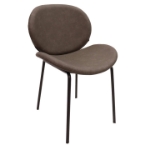 Picture of Dining Side Chair with Upholstered Seat and Powder Coated Iron Frame