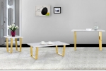 Picture of 48"/20" Gold Coffee Table ,Gold Console Table and Gold End Table