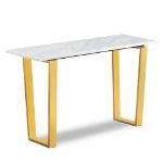 Picture of 48"/20" Gold Coffee Table ,Gold Console Table and Gold End Table