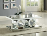 Picture of 48"/ 17.5"Acrylic Engineered Wood Glass Coffee Table and End Table