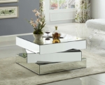 Picture of 39.5"/ 21.5" Mirrored Glass Engineered Wood Coffee Table and End Table