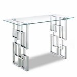 Picture of 48" / 20" Glass Stainless Steel Coffee Table ,Console Table and End Table