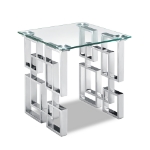 Picture of 48" / 20" Glass Stainless Steel Coffee Table ,Console Table and End Table