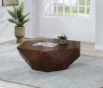 Picture of 40"/ 20" MDF With Oak Veneer Diamond Shape Coffee Table and End Table