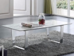 Picture of 48" / 20" Stone Marble Veneer Stainless Steel Coffee Table, Console Table and End Table