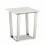 Picture of 48" / 20" Stone Marble Veneer Stainless Steel Coffee Table, Console Table and End Table