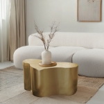 Picture of 39"/48" Brushed Gold Metal Table Coffee Table and Large Coffee Table