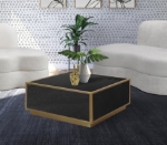 Picture of 32"/20" Gold Metal Base Contemporary Design Faux Marble Coffee Table and End Table