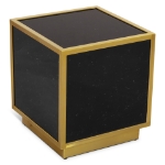 Picture of 32"/20" Gold Metal Base Contemporary Design Faux Marble Coffee Table and End Table