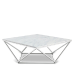 Picture of 36"/ 20" Genuine Marble Stainless Steel Coffee table and End Table