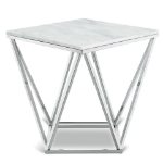 Picture of 36"/ 20" Genuine Marble Stainless Steel Coffee table and End Table