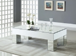 Picture of 50" / 22" Mirrored Glass Engineered Wood Coffee Table and End Table