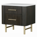 Picture of Marble Top & Espreeso Finish Nightstand