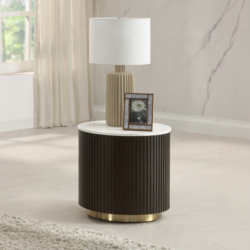 Picture of Composite Wood, Artificial Marble, Metal End Table