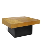 Picture of 32" Matte Black Metal Base Coffee Table and End Table