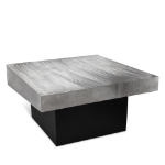 Picture of 32" Matte Black Metal Base Coffee Table and End Table