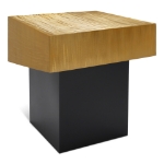 Picture of 32" Matte Black Metal Base Coffee Table and End Table