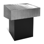 Picture of 32" Matte Black Metal Base Coffee Table and End Table