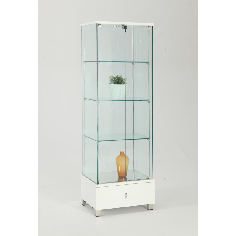 Picture of White Glass Curio - L 23.62 X W 17.72 X H 73.23