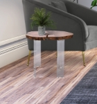 Picture of 32"/20" Acacia Wood Acrylic Coffee Table and End Table