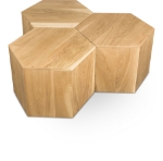 Picture of 24"  Modular Shape Natural Wood Grain Variation Coffee Table