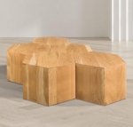 Picture of 24"  Modular Shape Natural Wood Grain Variation Coffee Table