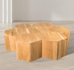 Picture of 24"  Modular Shape Natural Wood Grain Variation Coffee Table